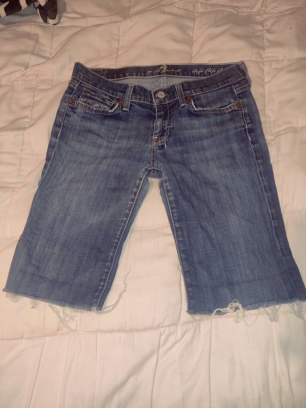 Vtg 7 For All Mankind Dojo Cut Off Shorts Distressed Frayed(Heavily Worn) Size26